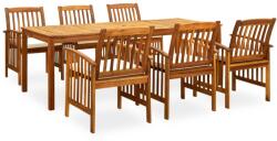 vidaXL Set mobilier de grădină cu perne, 7 piese, lemn masiv acacia (3058090) - vidaxl