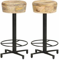 vidaXL Scaune de bar, 2 buc. , 66 cm, lemn masiv de mango (321962)