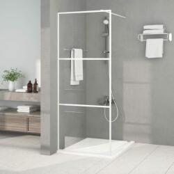 vidaXL Paravan de duș walk-in, alb, 80x195 cm, sticlă ESG transparentă (152120)