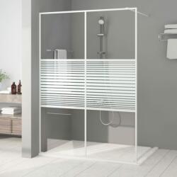 vidaXL Perete de duș walk-in, alb, 140x195 cm, sticlă ESG transparentă (152154) - vidaxl