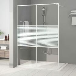 vidaXL Perete de duș walk-in, alb, 140x195 cm, sticlă ESG transparentă (152154)