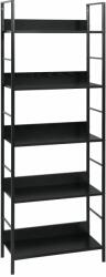 vidaXL Etajeră cărți 5 rafturi, negru, 60x27, 6x158, 5 cm lemn prelucrat (288226) Biblioteca