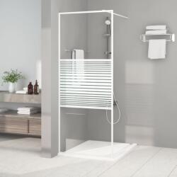 vidaXL Perete de duș walk-in, alb, 80x195 cm, sticlă ESG transparentă (152150)