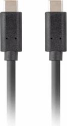 Lanberg USB-C apa - USB-C apa 3.2 Adat és töltő kábel - Fekete (1.8m) (CA-CMCM-32CU-0018-BK)