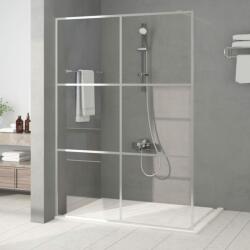 vidaXL ezüstszínű átlátszó ESG üveg zuhanyfal 140x195 cm (152119) - vidaxl
