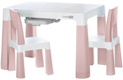  FreeON Neo műanyag gyerek asztal 2 db székkel- Pink