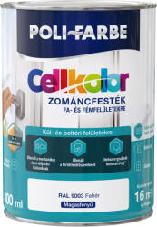 POLI-FARBE Cellkolor magasfényű zománcfesték - Fehér, 0.80 l