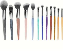 BH Cosmetics Set pensule pentru machiaj, 12 buc - BH Cosmetics Crystal Zodiac 12 Piece Brush Set