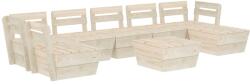 vidaXL Set mobilier din paleți, 8 piese, lemn de molid tratat 3063727