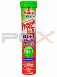 Haas Stevia Vas + C pezsgőtabletta 12 db