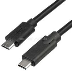 Akyga AK-USB-16 Cable micro USB B m / USB type C m ver. 2.0 1.0m (AK-USB-16) (AK-USB-16)