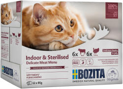 Bozita 24x85g Bozita Indoor & Sterilised Aszpikban nedves tasakos macskatáp vegyes csomagban