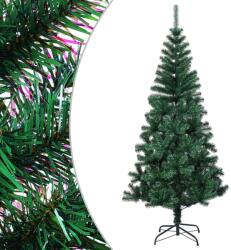 vidaXL Brad de Crăciun artificial cu vârfuri irizate verde 150 cm PVC (344639)