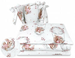  Baby Shop 3 részes ágynemű garnitúra - Holdas nyuszi rózsaszín - babyshopkaposvar
