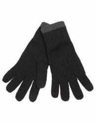 K-UP Uniszex kesztyű K-UP KP425 Touch Screen Knitted Gloves -L/XL, Black/Dark Grey