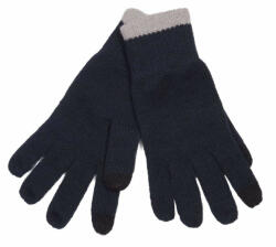 K-UP Uniszex kesztyű K-UP KP425 Touch Screen Knitted Gloves -S/M, Navy/Light Grey