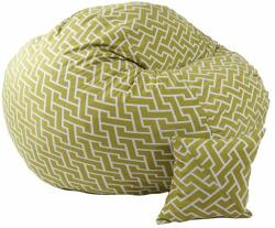 Pufrelax Комплект Барбарон и декоративна възглавница 600л. King Size, Zippity Green, Перящ се калъф, Пълнеж с микс от мемори пяна и дунапрен, Гама Premium