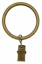  Fém karika csipesszel 16/19 mm Ø rúdkarnishoz 10 db/cs (Óarany)