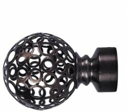 Bursa végzáró 25 mm Ø rúdkarnishoz (8 cm) titán, 2 db/cs
