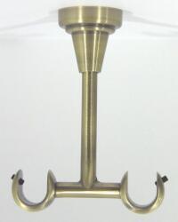  Dupla plafon tartó 16 mm Ø rúdkarnishoz- 11 cm, csőtávolság 6, 5 cm 1 db/cs