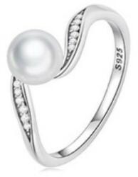 Ékszerkirály Ezüst női gyűrű, szív alakú, gyönggyel, 7-es méret (1005004762961439_01)