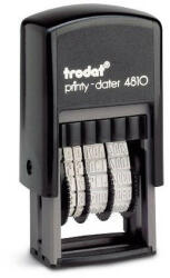 TRODAT Bélyegző dátum TRODAT 4810 MA fordított számmal megjelenített fekete ház fekete párna (4810MA) - papir-bolt