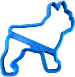 Francia bulldog mintás sütemény kiszúró, kék