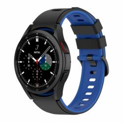 Samsung Galaxy Watch 4/5/5 Pro Samsung Galaxy Watch 4/5 bicolor szilikon szíj, Galaxy Watch 4 szilikon szíj színe Fekete-kék