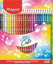 Maped Set creioane colorate Maped Mini Cute, 24 culori
