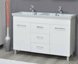TMP cabinets FLAT 120 Sanovit Isik 4120 dupla porcelán mosdókagylóval (400783)