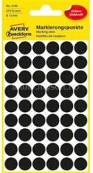 AVERY 3140 12mm 270db-os fekete jelölőpont (AVERY_3140) (AVERY_3140)
