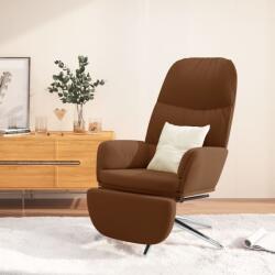 vidaXL Scaun relaxare suport pentru picioare negru piele întoarsă eco (3097381)