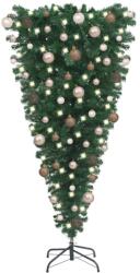 vidaXL Set pom de Crăciun artificial inversat cu LED-uri&globuri 120cm (3078055)
