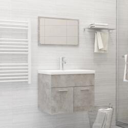 vidaXL Set mobilier de baie, 2 piese, gri beton, PAL (804786)