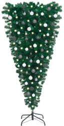 vidaXL Set brad Crăciun artificial inversat cu LED-uri&globuri, 120 cm (3078096)