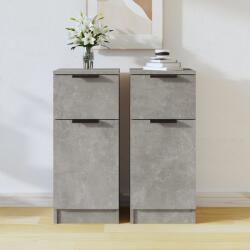 vidaXL Servante, 2 buc. , gri beton, 30x30x70 cm, lemn compozit (811124) Comoda