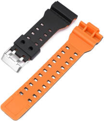 Ricardo Curea pentru Casio G-Shock, din plastic, portocalie-negru, cataramă argintie (pentru modelele GA-100, GA-110, GD-120, GLS-100)
