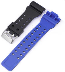 Ricardo Curea pro Casio G-Shock, din plastic, albastră-neagră, cataramă argintie (pentru modelele GA-100, GA-110, GD-120, GLS-100)