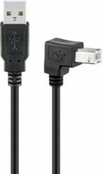 Goobay 68733 USB-A apa - USB-B apa 90°-os Nyomtató kábel - Fekete (3m) (68733)