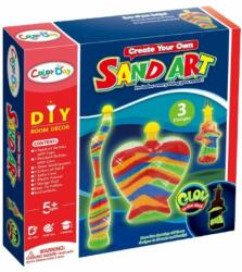 Manyuk Toys Set creativ Artă cu nisip fluorescent - 3 piese (8924)