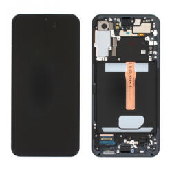 Samsung S906 Galaxy S22+, S22 Plus Előlap Keret+LCD Kijelző+Érintőpanel, Graphite Gray, Szürke (GH82-27500E, GH82-27501E) Gyári, Service Pack