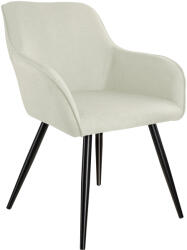 tectake 404624 marilyn vászon kinézetű székek - krém / fekete