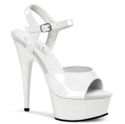 Pleaser Delight 609 fehér szandál. 41-es - diamondsexshop