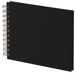  Rössler Soho fotóalbum/scrapbook (14, 5x19, 5 cm, 20 lap, spirálos, fehér lapok) fekete (1329452701)