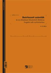 PÁTRIA Beérkezett számlák és az előzetesen felszámított általános forgalmi adó nyilvántartó 50 lapos füzet 3 Áfás 240x340 mm B. 15-30/UJ