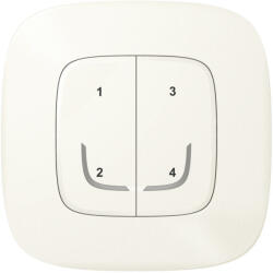 Legrand Netatmo 752968 Valena Allure okos szcenárió kapcsoló (távvezérlő) Home + Control alkalmazásban beállított 4 db egyedi szcenárió indítására; díszítőkerettel, elemmel és kétoldalú ragasztóval szállítva