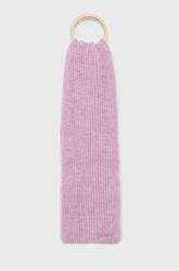 Superdry sál gyapjú keverékből rózsaszín, mintás - rózsaszín Univerzális méret