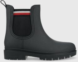 Tommy Hilfiger gumicsizma Rain Boot Ankle Elastic sötétkék, női - sötétkék Női 38