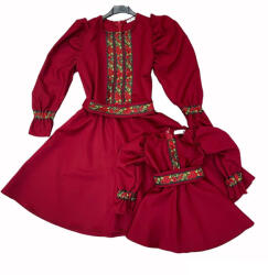 Ie Traditionala Kids Rochita Traditionala stilizata cu motive florale Trandafira 3