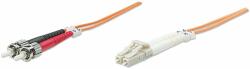 Intellinet 10m LC/ST cabluri din fibră optică OM1 Portocală (471343)